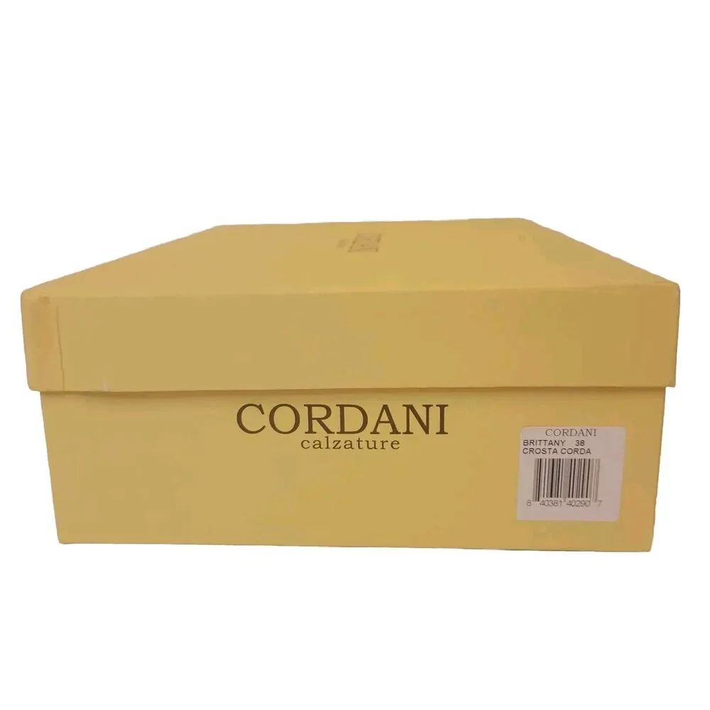 Cordani Empty Yellow Storage Shoes Box With Tissue Product Tag 2 Shoe Insert